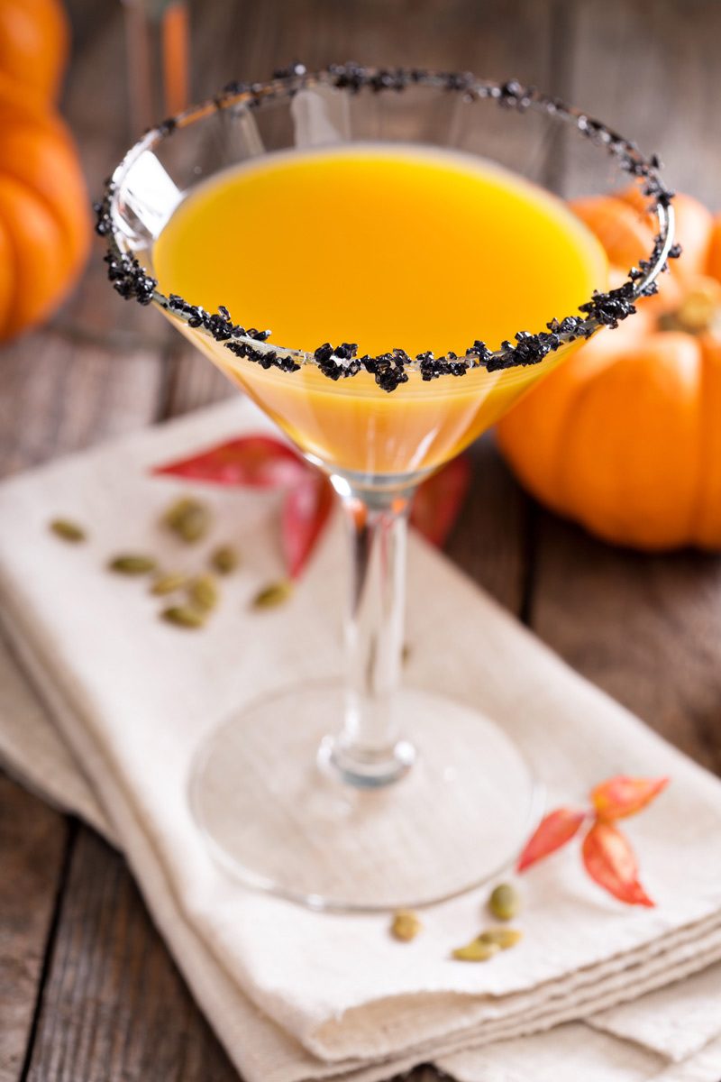 Pumpkin Smoke Show orange pumpkin spice cocktail